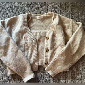 bohme matching cardigan/ tanktop